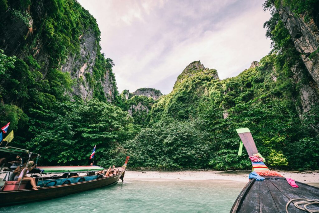 passenger boat on body of water
