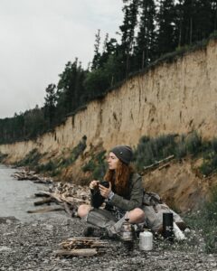 a man sitting on a beach