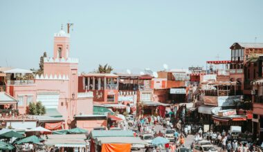 people gathering near on buildings